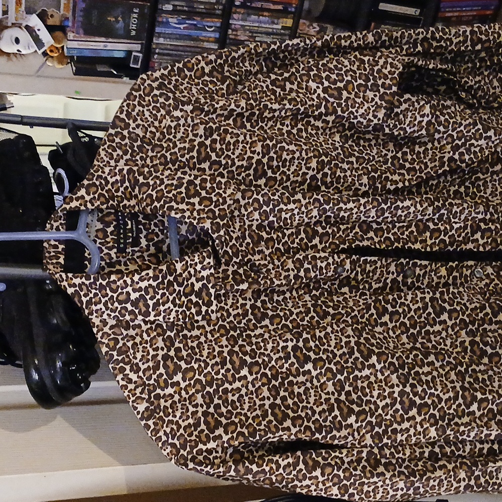Leopord Print Dress Shirt Xxl